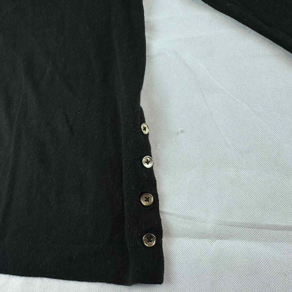 Ann Taylor Black Button-Detail‎ Pull Over Sweater - Picture 4 of 8